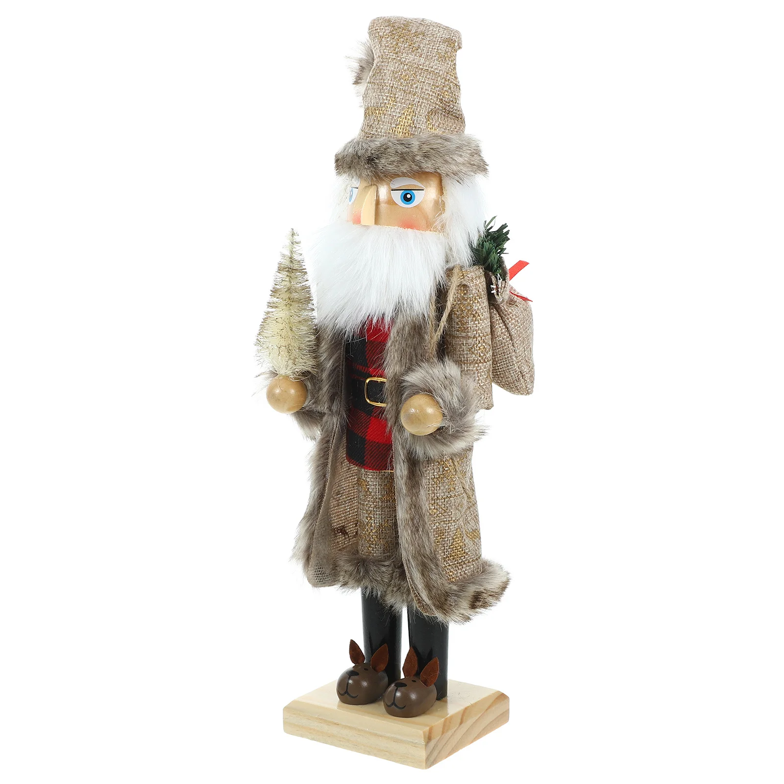 Christmas Nutcracker Statue Classic Wooden Craft Xmas Table Decoration Holiday Gift Ornament Christmas Decoration
