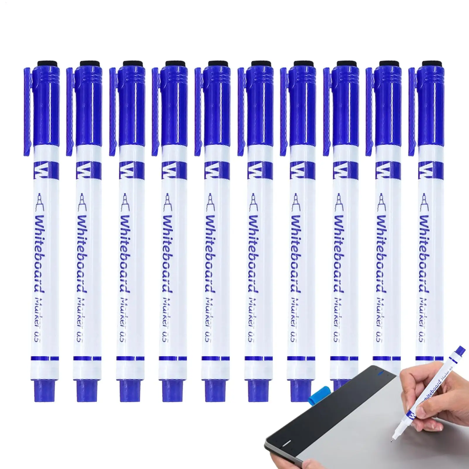 

Dry Erase Markers Fine Tip 10 Pieces School Pen With Eraser 0.5mm Fine Tip Marker Set For Teacher Classroom Whiteboard Calendar