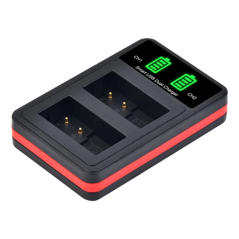 DT23 LED Dual Slot Battery for Panasonic for Lumix DMW-BLC12 G7 G85 G95 GH5 with Type-C USB
