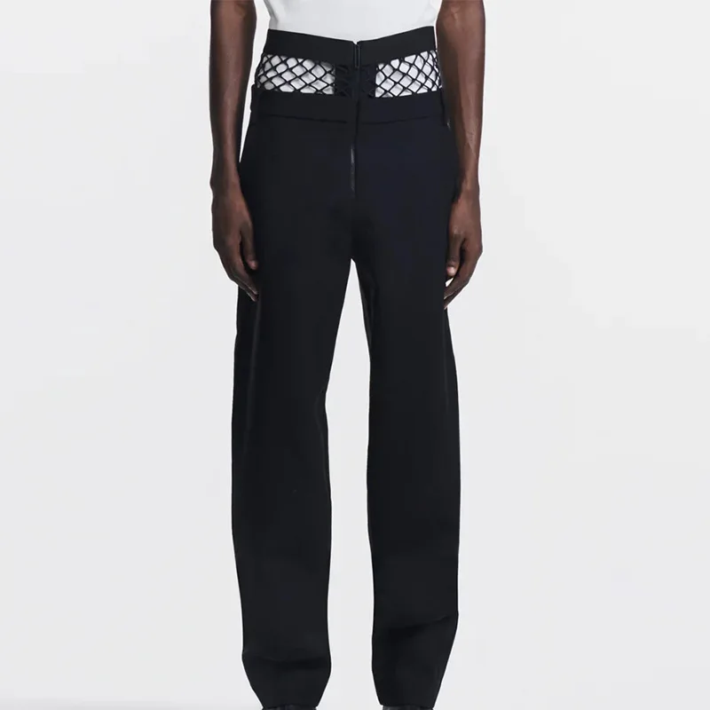 

Осенние новые повседневные мужские брюки, уличная мода, однотонные прямые брюки, универсальные повседневные брюки для мужчин