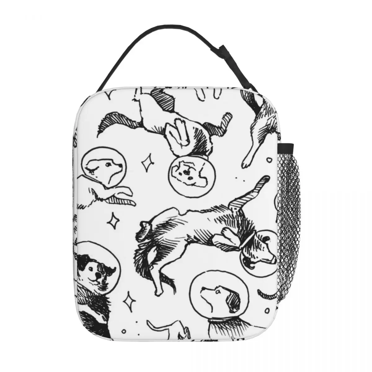 

Space Dogs Astronaut Insulated Lunch Bag Cooler Meal Container High Capacity Tote Lunch Box Food Storage Bags Work Outdoor