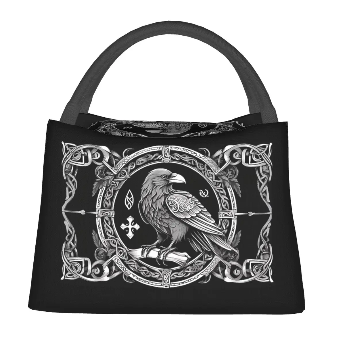 

Yggdrasil Raven Insulated Lunch Bag for Women Children Portable Food Boxes Thermal Lunch Box Tote