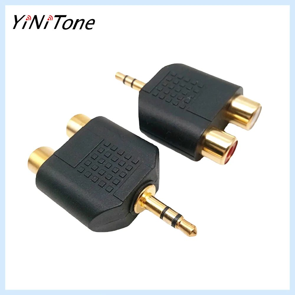 

Stereo 3.5mm Audio Jack Male to Dual 3.5mm Female Connector For MP3 Phone