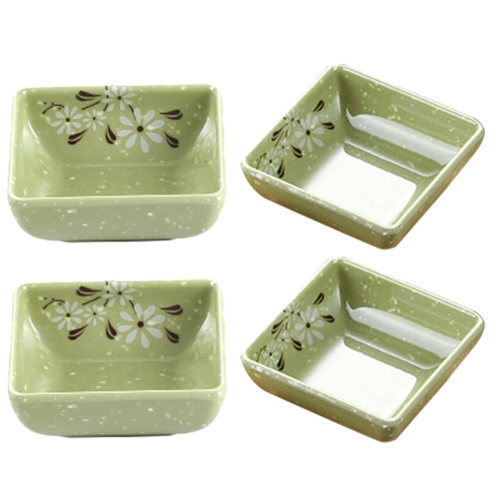 

4 Pcs Melamine Vinegar Dishes Small Sauce Bowls Kitchen Sushi Dipping Beautiful Design Easy Clean Home Restaurant