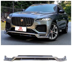 For Jaguar F-PACE 2021 2022 2023 High Quality ABS Paint Carbon Fiber Car Bumper Front Lip Diffuser Spoiler Protector Cover