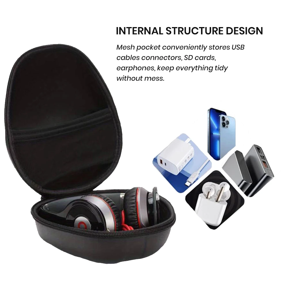 Custodia per cuffie Organizer per il trasporto custodia rigida per cuffie compatibile con Beats Studio Philips Bose Solo 3 Sony Bose