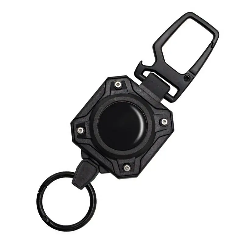 

Metal Retractable Keychain Anti-Lost Retractable Keychain Open Bottle Design Buckle Anti-Lost Keychain For Mountaineering Hiking