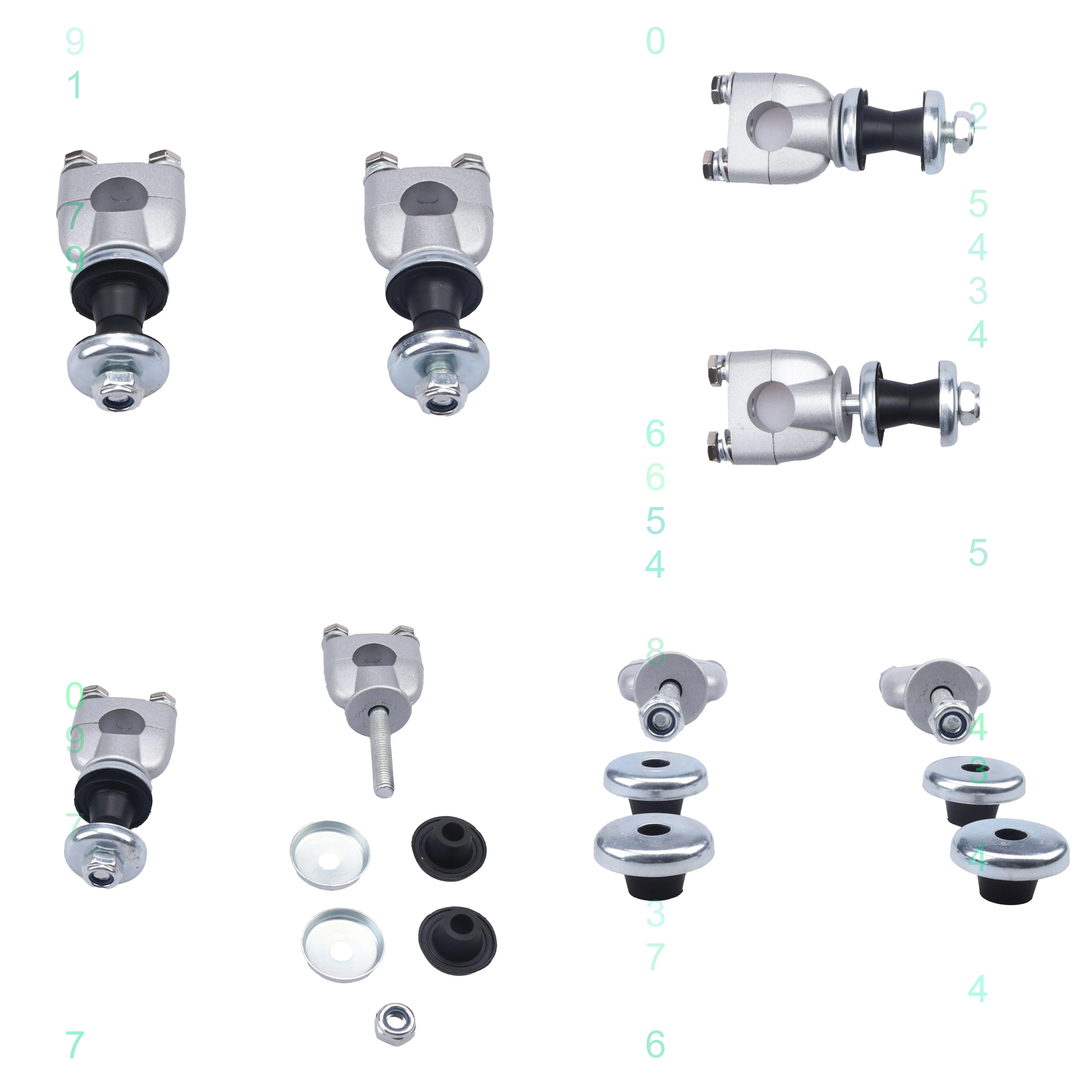 ATV 50-110CC Front Shock Absorber Steering Control 22mm Handlebar Clamp for Reynolds Croft