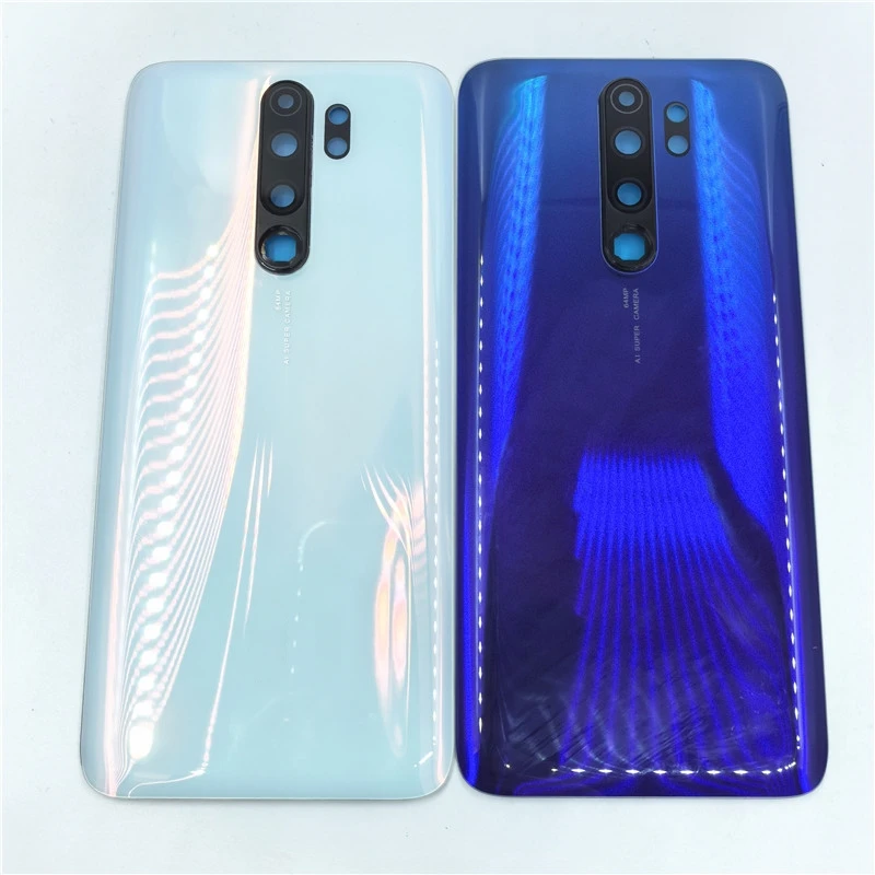 Battery Cover For Xiaomi Redmi Note 8 Pro Back Glass Panel Rear Door Housing Case With Camera Lens Replacement+Sticker