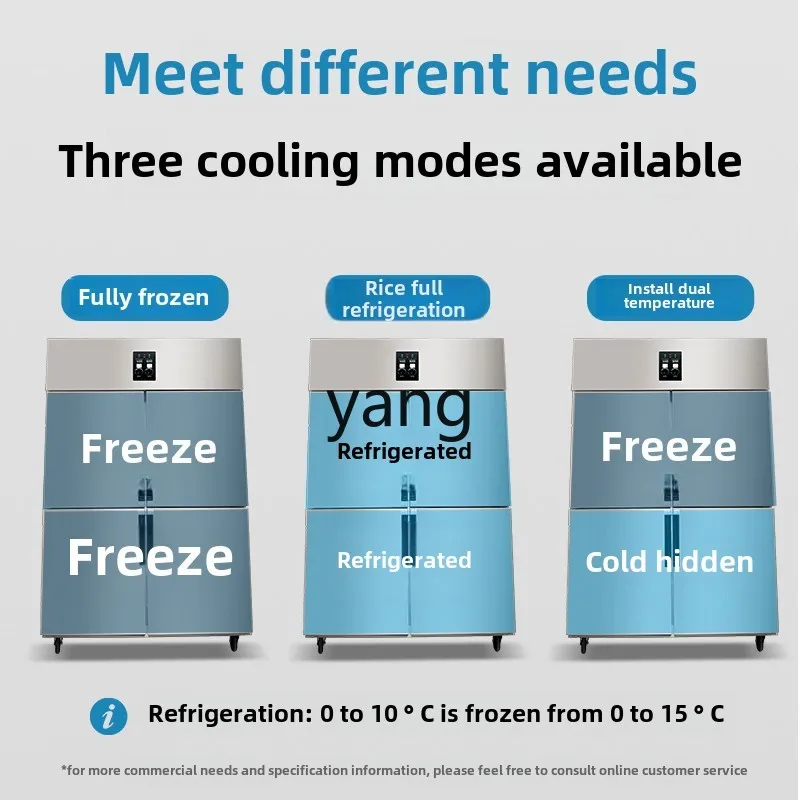 CX Commercial Vertical Refrigerated Freezer Kitchen Display Energy Saving Double Temperature Quick Freezing Freezer