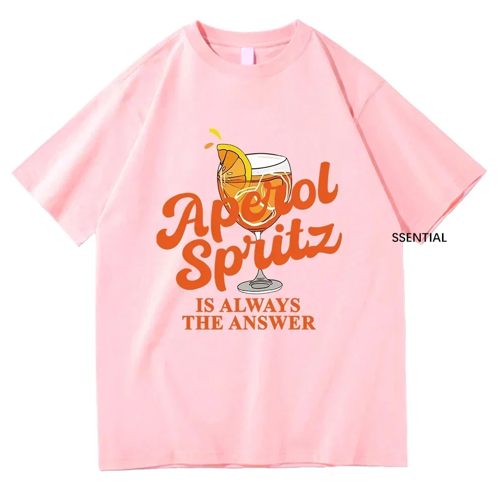 ملابس الصيف Harajuku التي شيرت بلايز عتيقة ملابس الشارع الشهير Aperol Spritz هو دائما الإجابة التي شيرت ملابس جمالية مضحكة