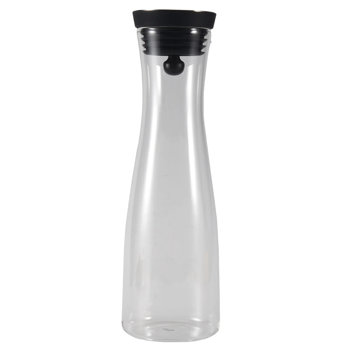 

Water Carafe 1.8L High Borosilicate Glass Bottle Basic Tilting Lid Closure Jug