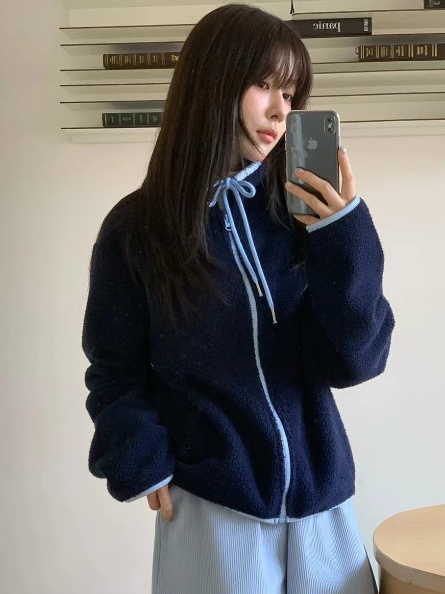 Invierno suave y acogedor sudadera de mujer Jaet pajarita cuello alto cálido suave Sle señoras Faion Fce Jersey abrigo