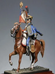 Resin soldier 1/32 54MM   ancient officer 9th Light Cavalry Regiment, Model Unassambled Unpainted  Figure Building Kit