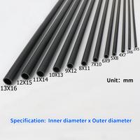 2Pcs Length 500mm Black PVC Plastic Pipe Tube OD 5~18mm Fish Tank Aquarium Tube Garden Irrigation Watering Fittings