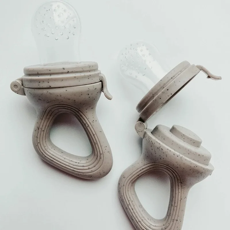 1Pc Silicone Baby Fruit Feeder with Cover Baby Nipple Fresh Food Vegetable Supplement Soother Nibbler Feeding Teething Pacifier