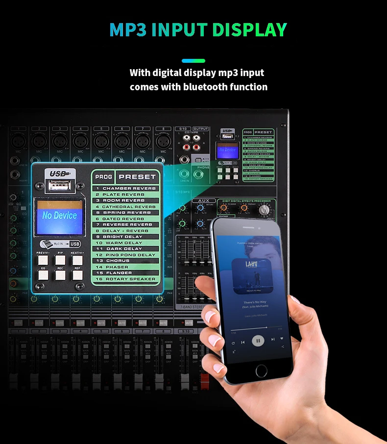 Xtuga BE-26 Professional 26-Channel Mixer Audio DJ System Best Quality Stage Equipment with Durable Metal Shell