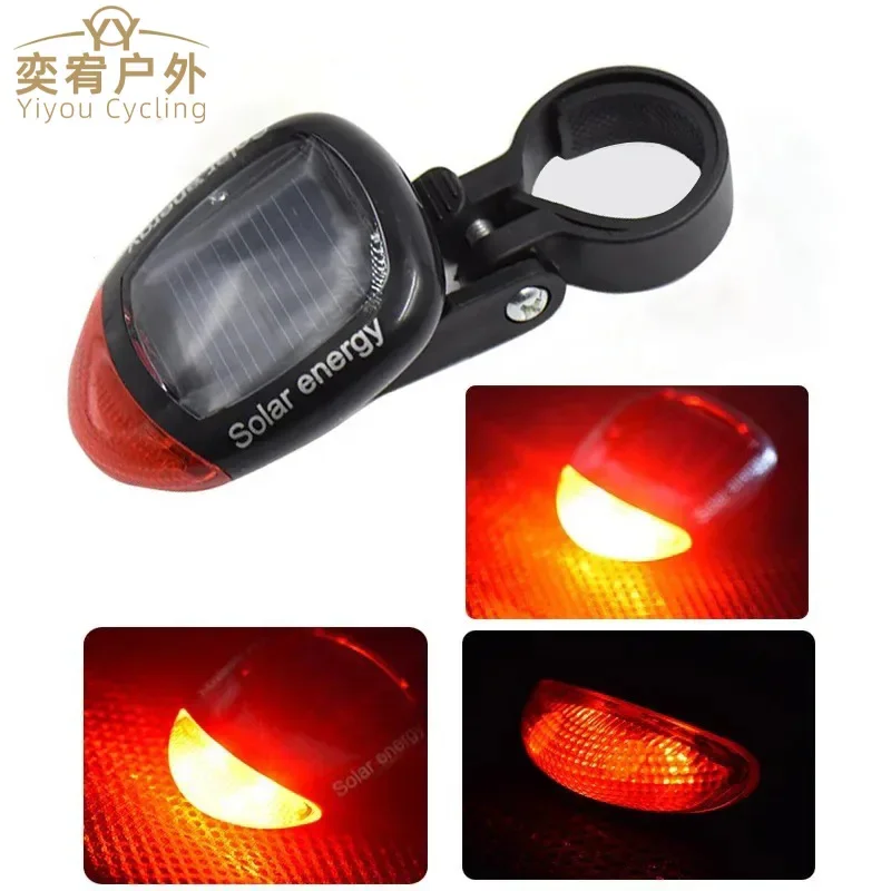 Bicycle Solar Tail Lights, LED Lights, No Charging Required, Night Running, Warnings, Riding Accessories