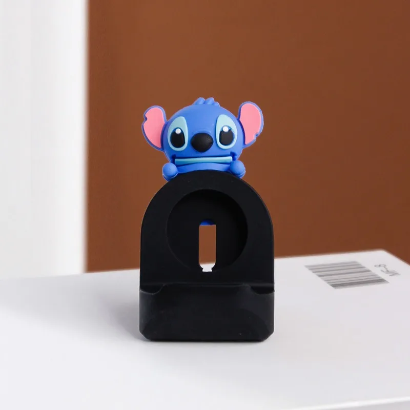 Disney Stitch Charging Base for Apple Watch Silicone Stand Charging Dock Holder Cartoon Anime Desktop Wireless Charger Base Gift