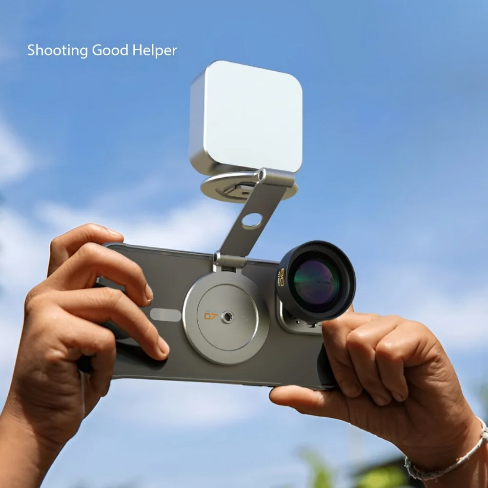 Suporte magnético universal para telefone Fotorgear com montagem em sapata fria e suporte dobrável para telefone com furo rosqueado de 1/4 "-20 para smartphone ﻿