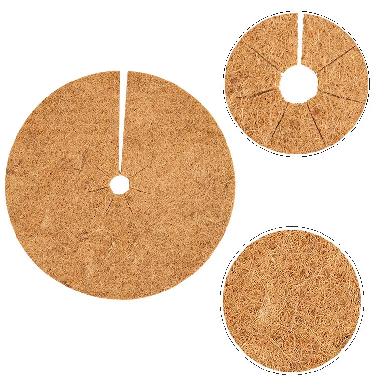 15/20/30/40cm 1PCS Natural Coco Coir Fiber Tree Mulch Ring Protector Organic Mat for Indoor Outdoor Disc Plant Cover Flower Pot