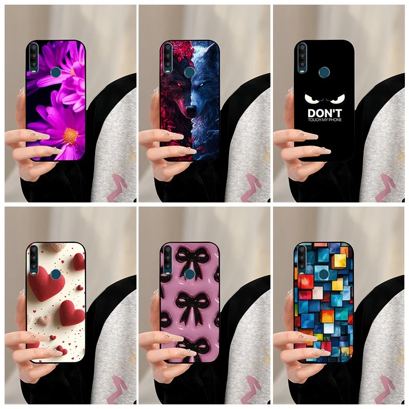 Para alcatel 1se 2020 caso bonito gato pintado pára-choques silicone tpu macio caso capa de telefone para alcatel 1se 5030d 5030f 1 se 2020 coque