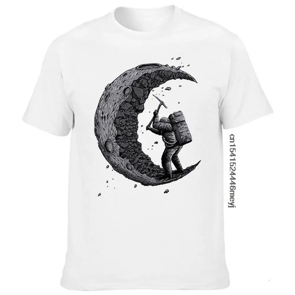 

Funny Men's Funny T Shirts Digging The Moon Print 90s T-Shirt Harajuku Graphic Round Neck Tees Men Streetwear Male Clothing