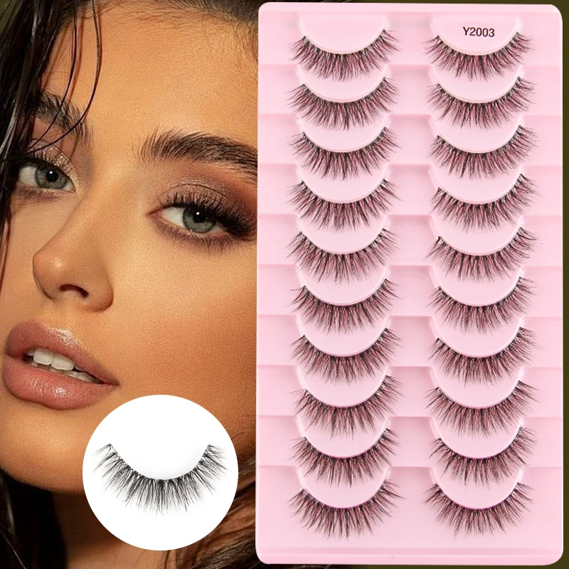 YSDO Manga Lashes 5/10pairs Natural Full False Eyelashes 3D Mink Lashes Extensions Cat Eye Fake Eyelashes Faux Cils Makeup Tools