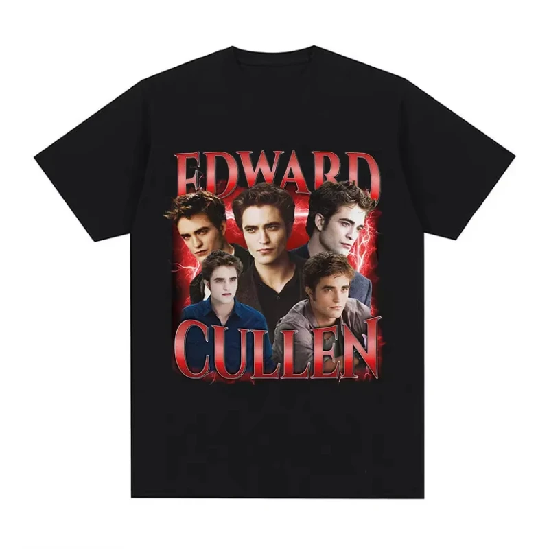 Robert Pattinson Edward Twilight Graphic T Shirt Men Fashion Short Sleeve T-shirts Unisex Retro O-Neck Oversized Women T-shirt