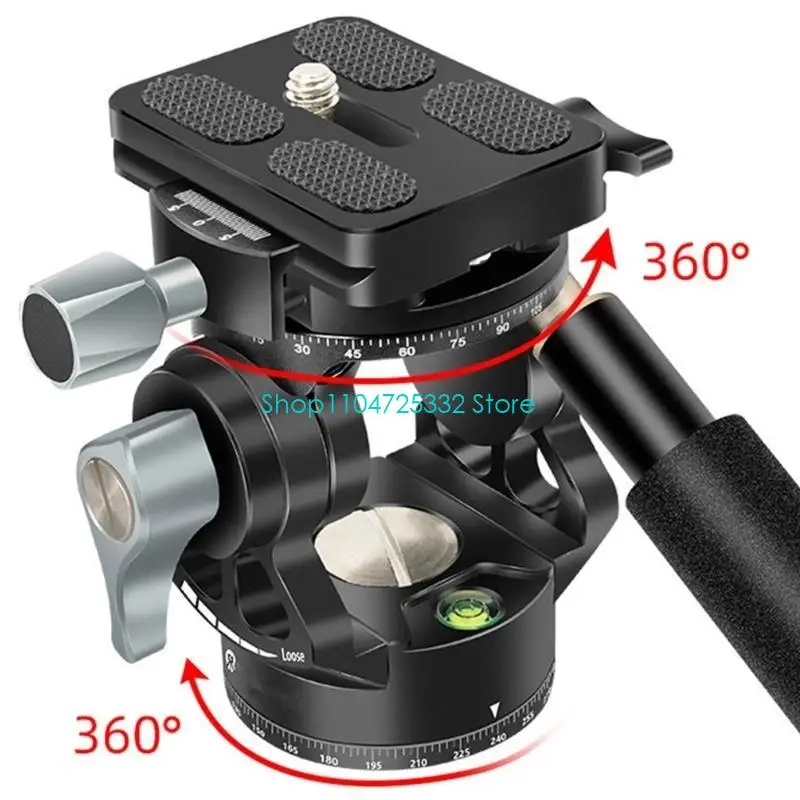 P5EA MINI TRUPOD FILID PAN HEAD مع لوحة إطلاق ARCA السريعة ومقبض 137 مم لكاميرات الفيديو