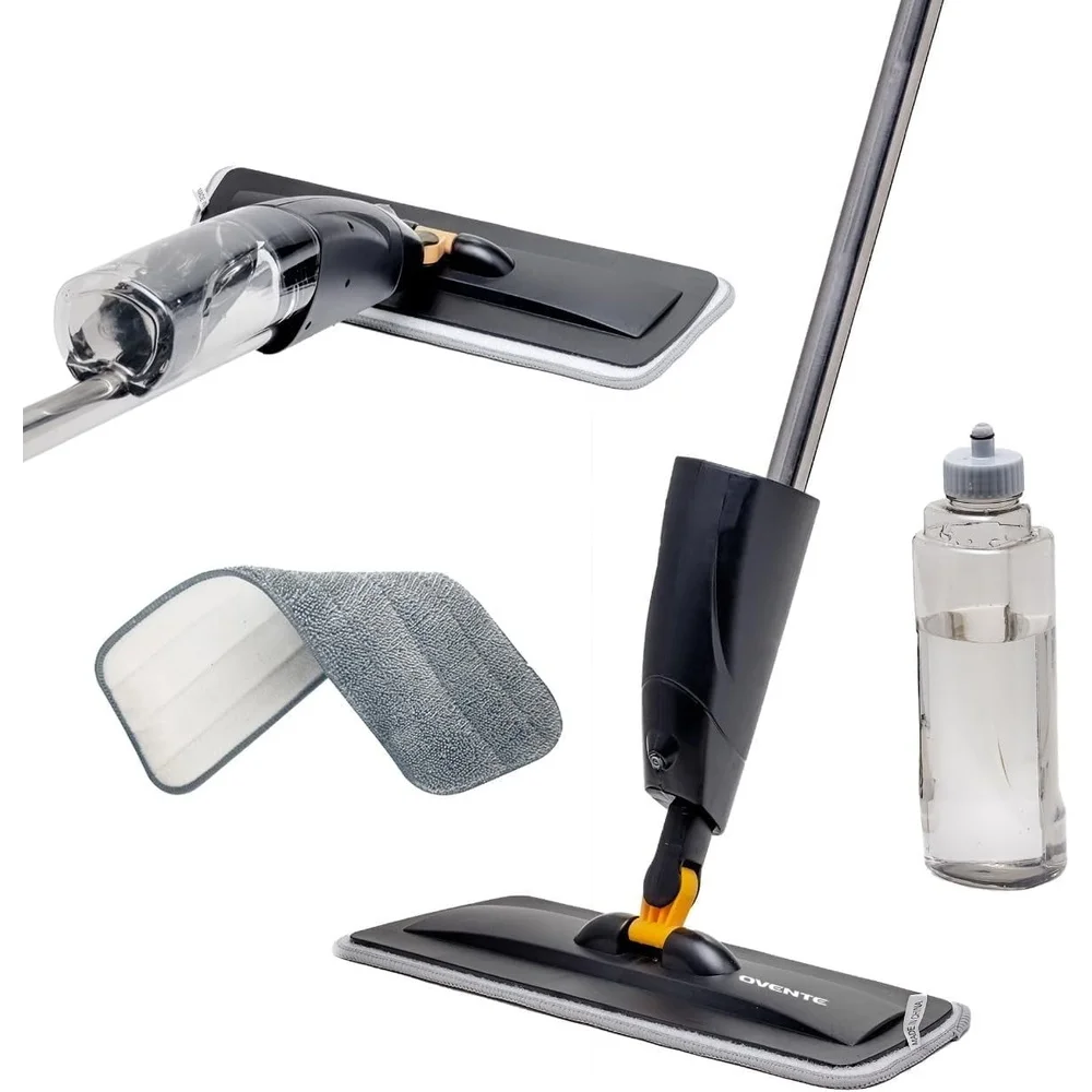 Cordless Spray Mop with 650ml Refillable Bottle Microfiber Pad Multi-Surface Floor Cleaning Effortless Maneuverability and Quick