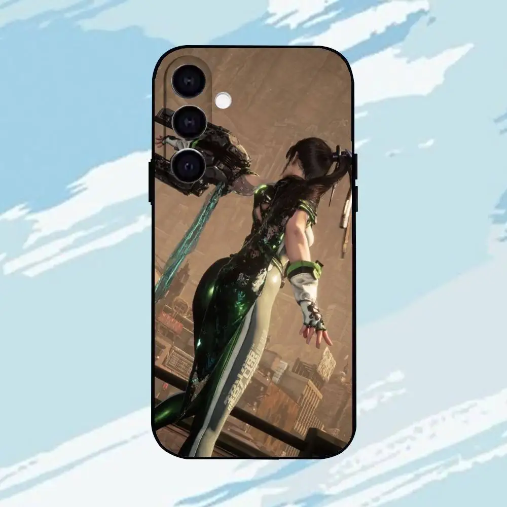 Funda de teléfono G-Game S-Stellar Blade para Samsung Galaxy A73,A72,A71,A70,A53,A52,A51, otros carcasa negra suave ll