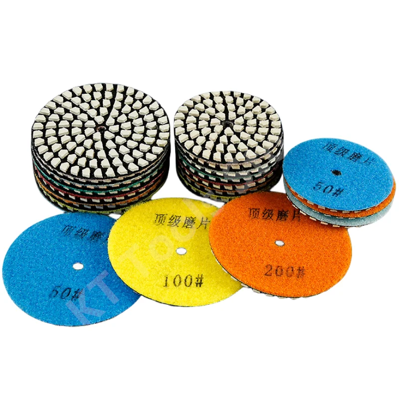 

7PCS 3/4/Inch Dry Diamond Polishing Pads Sanding Gloss Pad Soft Abrasive Pads for Granite Marble Concrete Stone Polishing Tools