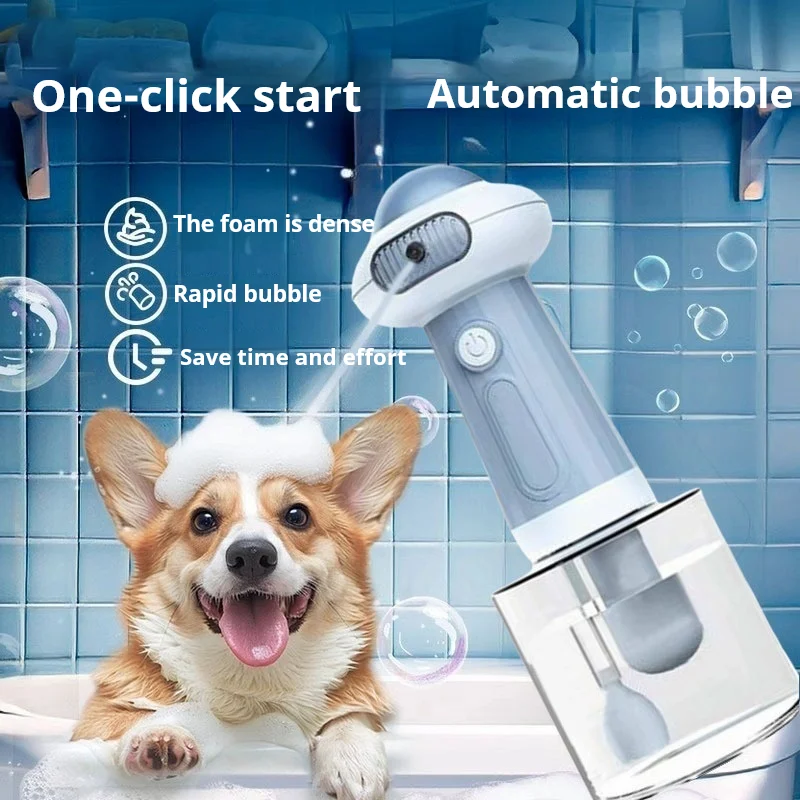 

Electric Pet Shower Foam Machine 2nd Generation Waterproof Dog Cat Bathing Tool Foam Rich Bubbles Home Grooming Bath Machine