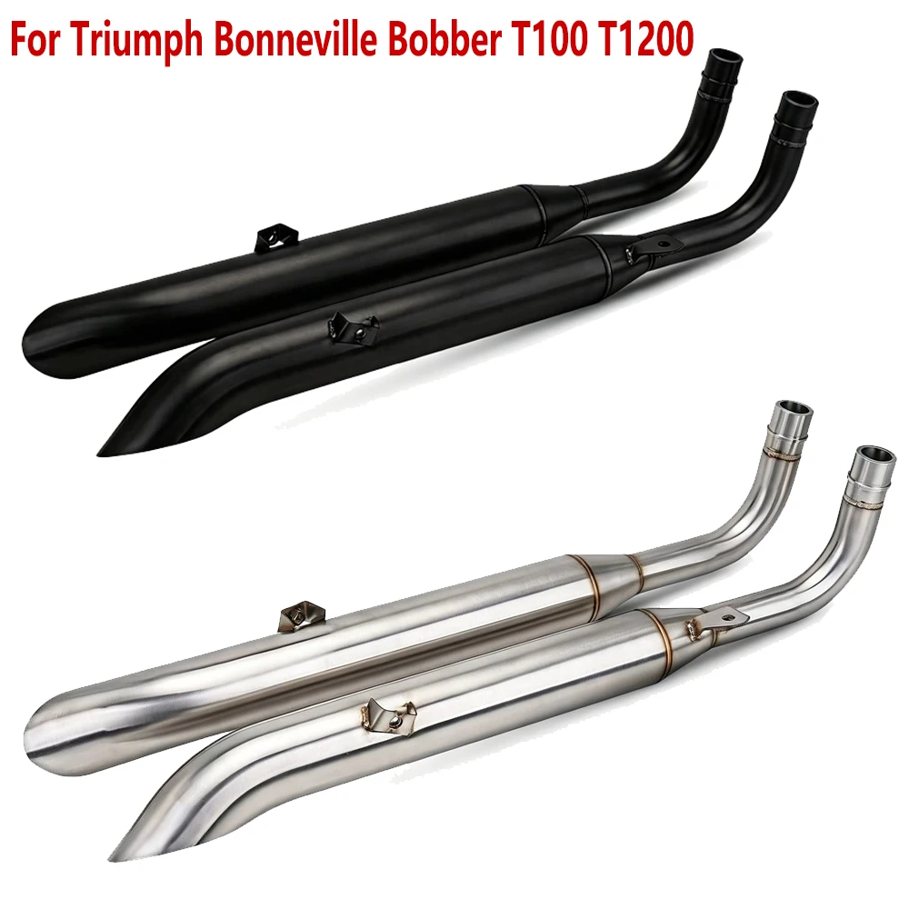 Silenciador de Escape para Motocicleta Triumph Bonneville Bobber T100 T1200, Sistema de Escape Speed Master de Acero Inoxidable, Accesorio para Moto