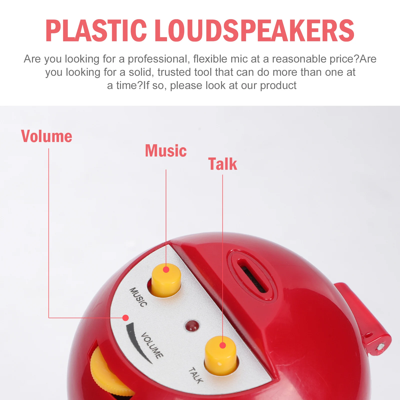 

Mini Handheld Electric Megaphone Speaker Lightweight Plastic Loudspeakers Promotional Team Sports Portable