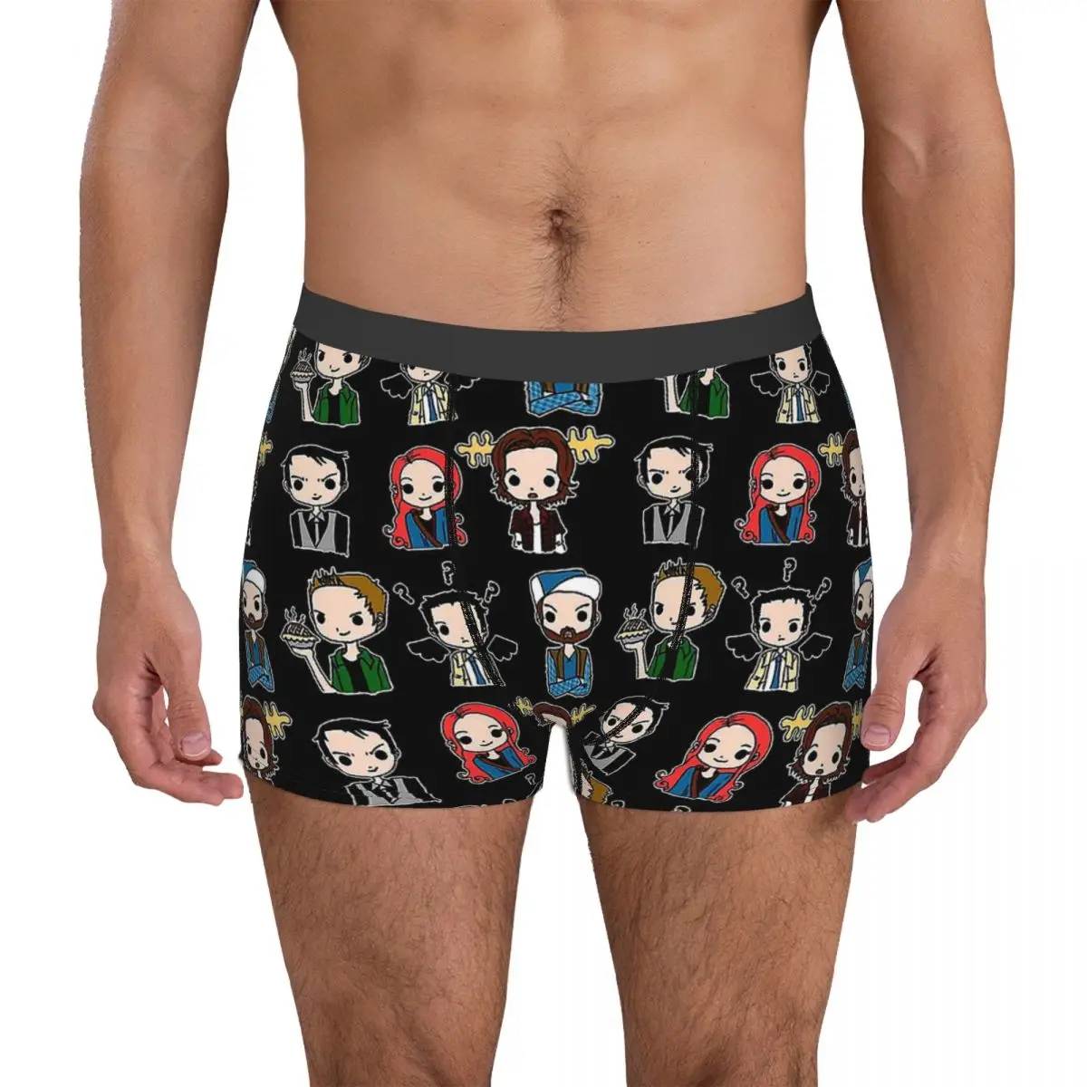 Supernatural Chibi Mini Underpants Cotton Panties Men's Underwear Sexy Shorts Boxer Briefs