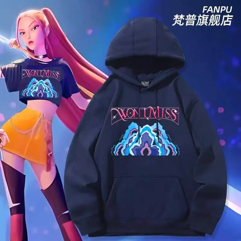 

KPop Demon Hunters Mira Cosplay Crop Tops Sweatshirt Long Sleeve Girls Fashion Hoodie 2025 New Women Men Pullover