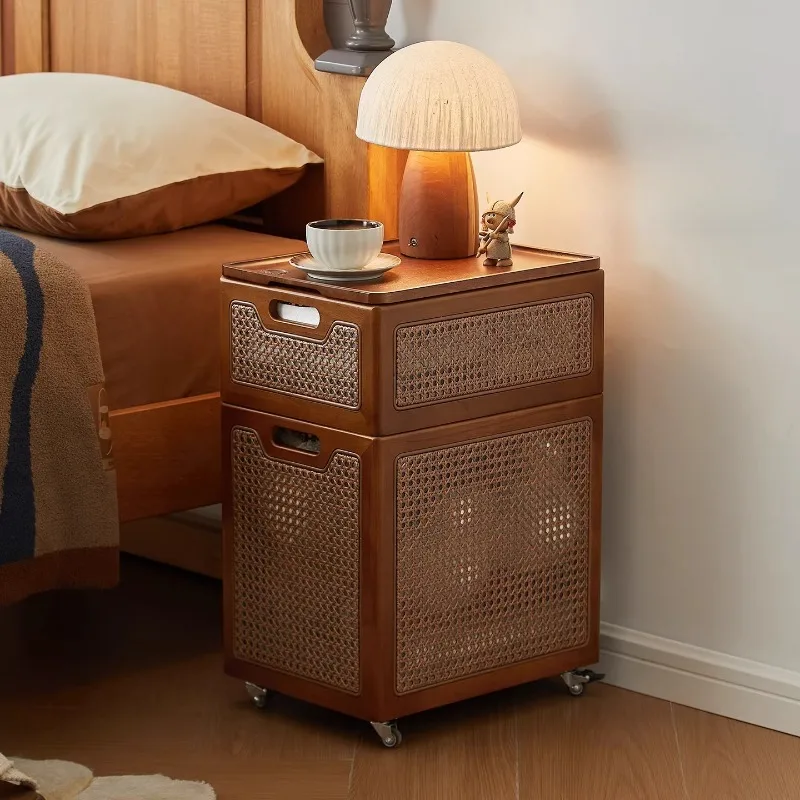 

Woven Rattan Storage Basket for Home,Multi-Use Hand Carry Organizer Bin for Laundry, Magazines, Natural Sturdy Decorative Basket