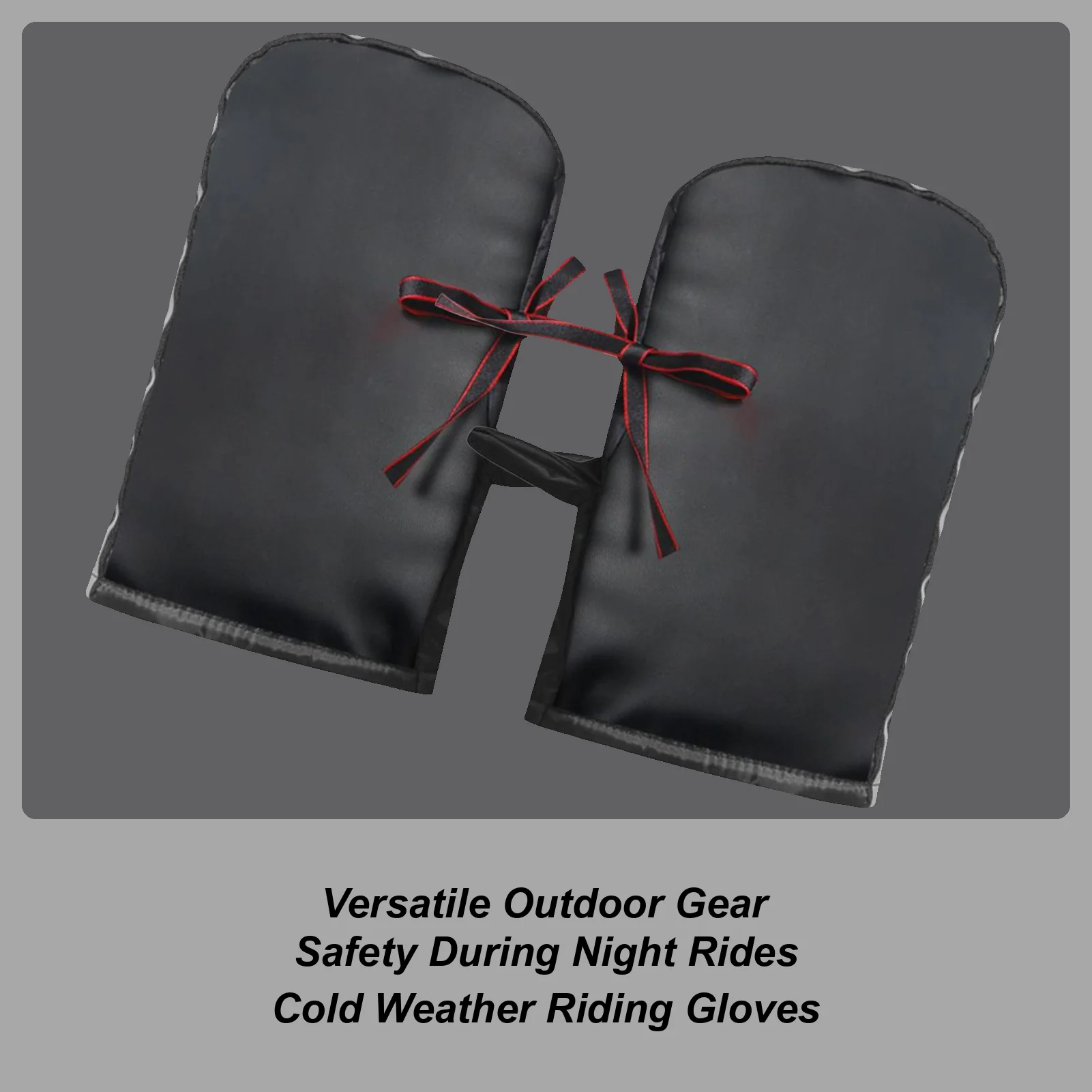 

Motorcycle Handlebar Mittens Warm Waterproof Windproof Muffs With Reflective Strips Bike Handlebar Cover For Daily Weekend