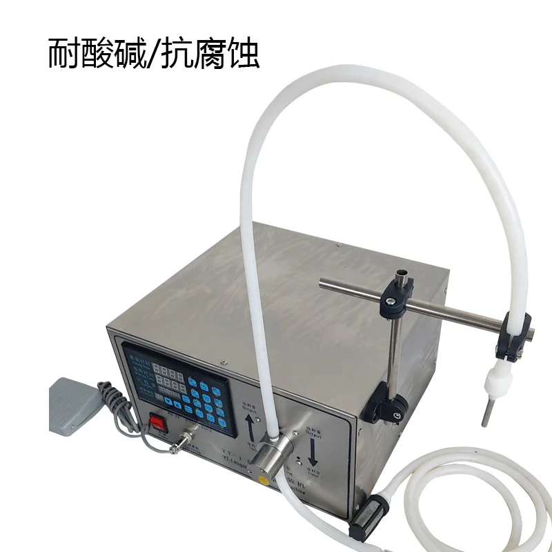 Automatic liquid filling machine, single and double head magnetic pump filling