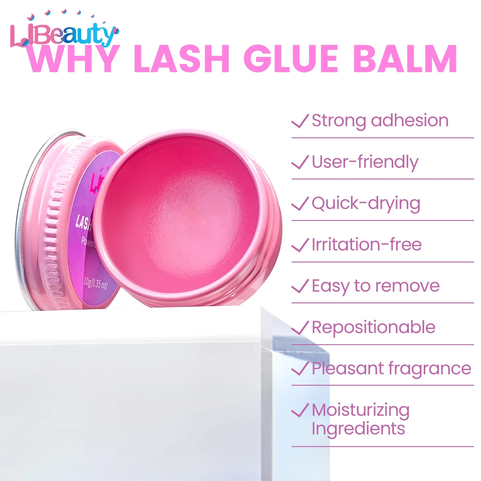 Libeauty A Total Set Solid Eyelash Lift Glue Fixing Adhesive Solid Glue Lash Softening Pad Eyelash Lift Ribbon Lash Lifting Tool