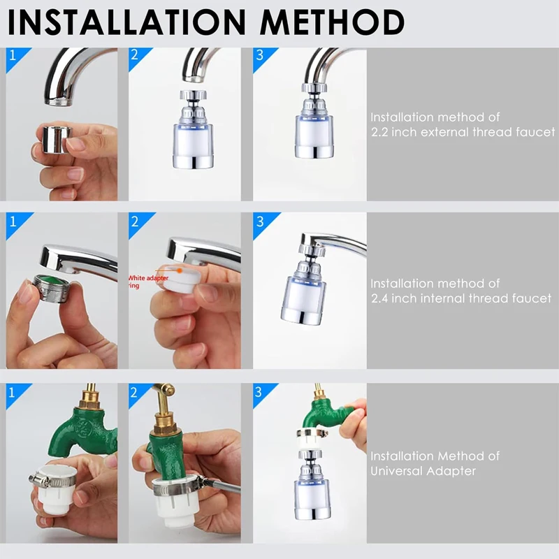 Sink Faucet Filter Water Purifier Remove Chlorine Heavy Metal Bathroom Kitchen Water Tap Nozzle Washbasin Tap Extender