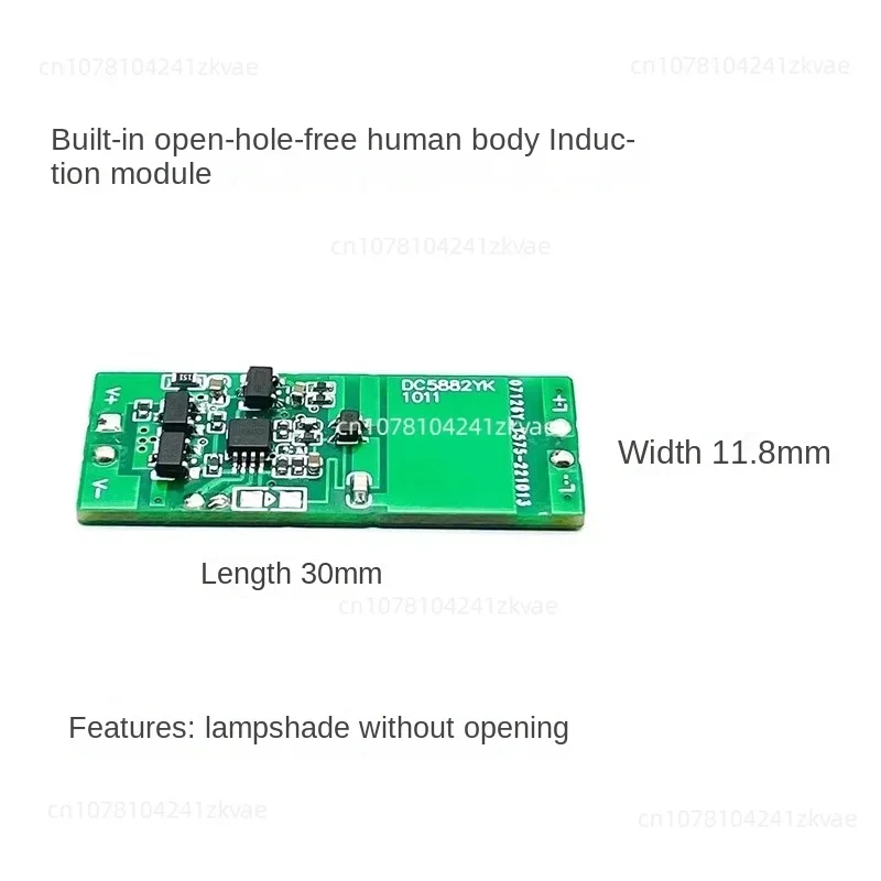 

DC12V Non-opening Hidden Human Body Sensor Module Man-on / Man-walk Fading Light Strip Induction Switch 000012855660