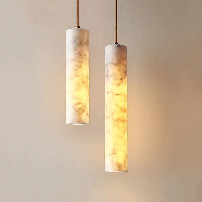 Nordic LED Marble Pendant Lamp, Long Strip Light, Restaurante, Bar, Contador, Luxo Light Art, Quarto, Iluminação de cabeceira