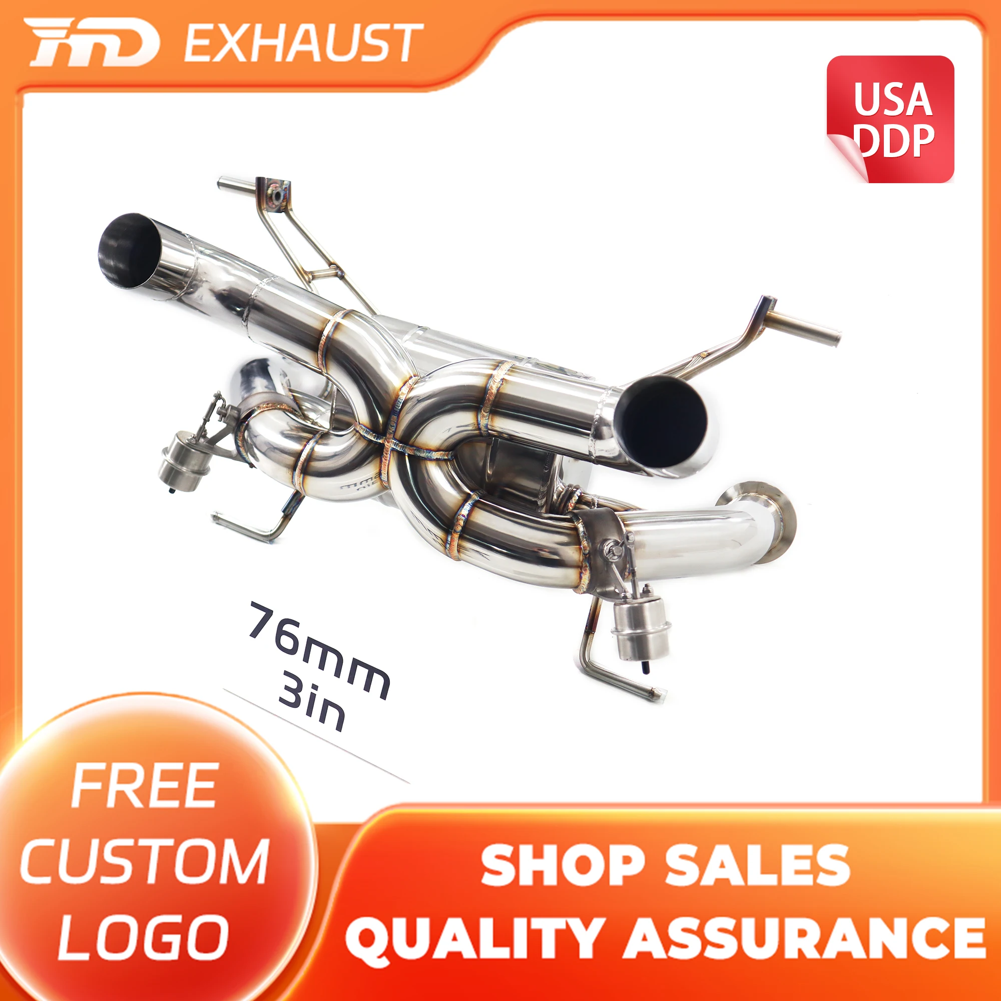 

HMD Hot Sale SUS304 Exhaust Performance Catback Exhaust for Lamborghini Aventador S LP740-4 Upgrade SVJ With Valve Muffler