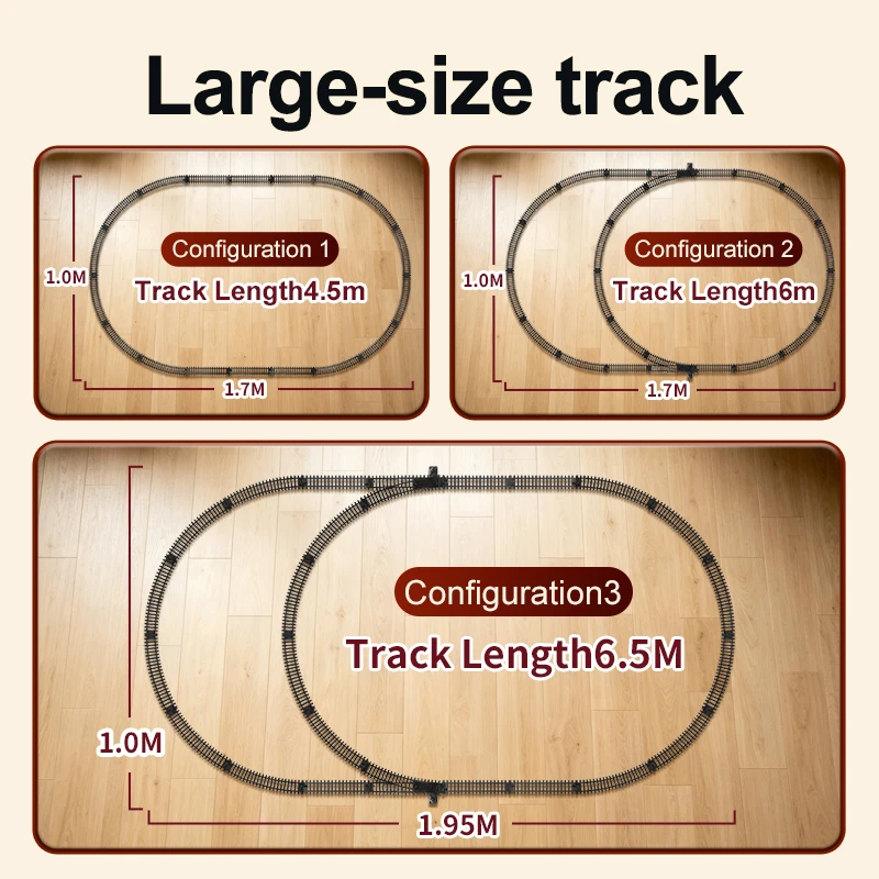 1:87 RC Steam Train 2.4G Simulation Remote Control Spray Track Train Electric Railway Set  Railway Toy for Kids Christmas Gifts view 6