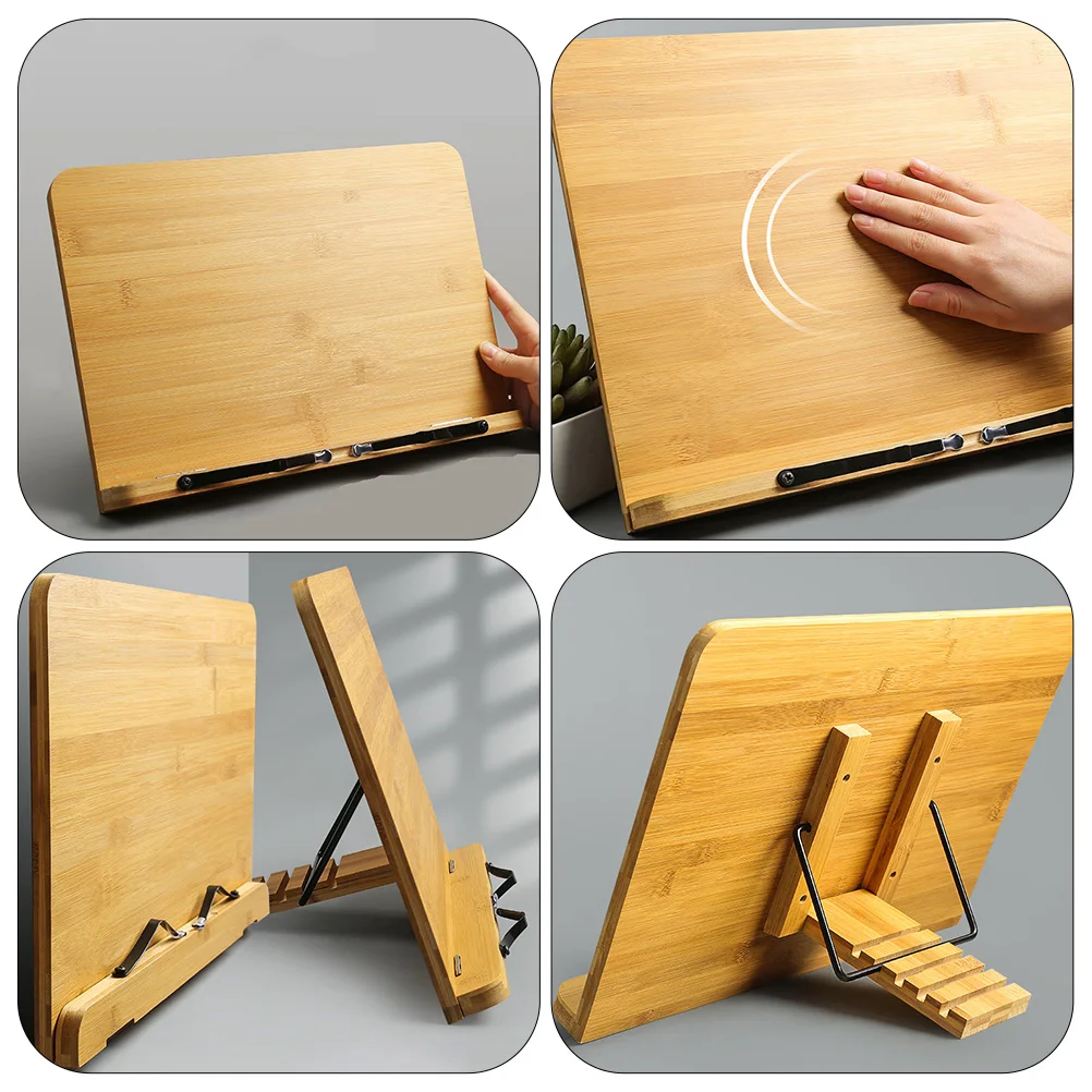 

Adjustable Wood Book Stand Home Reading Holder Reading Rack For Books Music Sheets Desktop Study Support Rack Home Supplies Wood