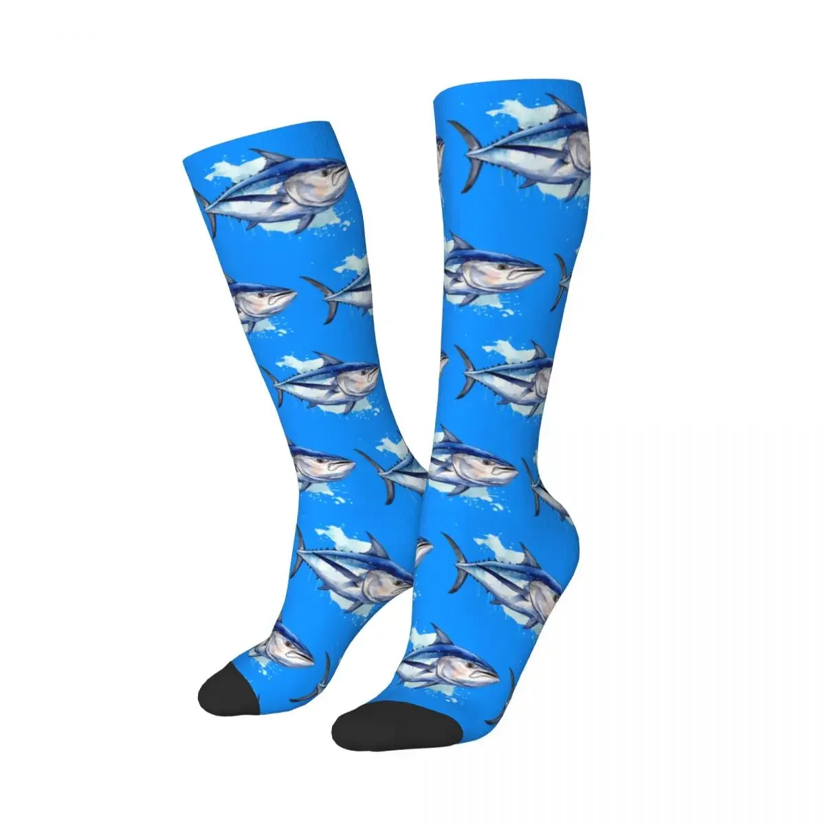 Calcetines con pintura de acuarela de atún Bluefin, medias súper suaves Harajuku, calcetines largos para todas las estaciones, accesorios para regalos Unisex