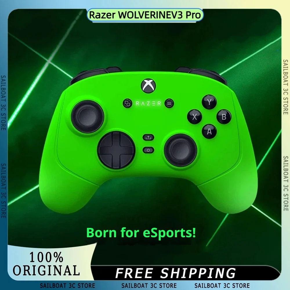 Razer WOLVERINEV3 Pro Wireless Game Controllers 2.4G 8KHz with Hall Joysticks Ergonomic Low Latency Gamepads for Windows XBOX PC